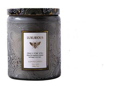 Top-ranked Products Multiple Colors Embossed Empty Candle Holder Candle Jar With Lids / серый