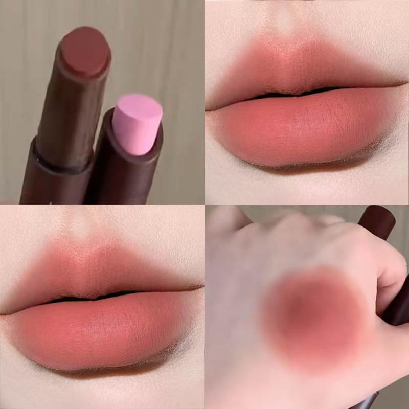

Herorange Soft Velvet Lipstick Matte Finish Moisturizing Low Saturation Ultra Long-Lasting Non-Stick Cup Lipstick Pen Full Size&2.5g