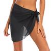 Sheer Swimsuit Cover-Up: Bikini Bottom Wrap Skirt & Scarf