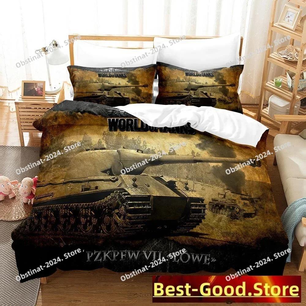 World Of Tanks Bedding set Printed Duvet Cover Pillowcase Single Double Queen Super King Size Sets