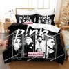 Pink Singer Tour Bedding Set Single Twin Full Queen King Size Bed Set Adult Kid Bedroom Duvetcover Sets Anime Bed Sheet Set