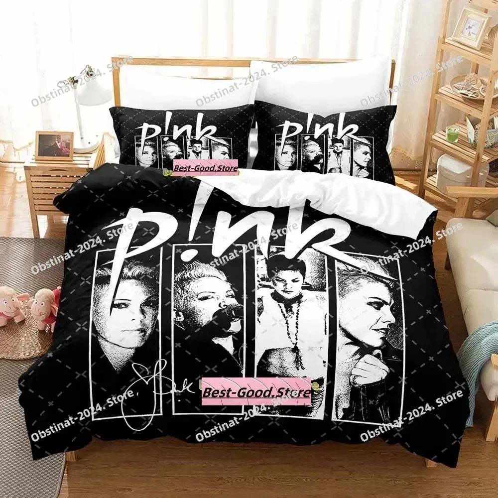 Pink Singer Tour Bedding Set Single Twin Full Queen King Size Bed Set Adult Kid Bedroom Duvetcover Sets Anime Bed Sheet Set