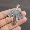 Natural Multi Fluorite Gemstone 925 Sterling Silver Jewelry  Pendant 1.87" AJP-2012