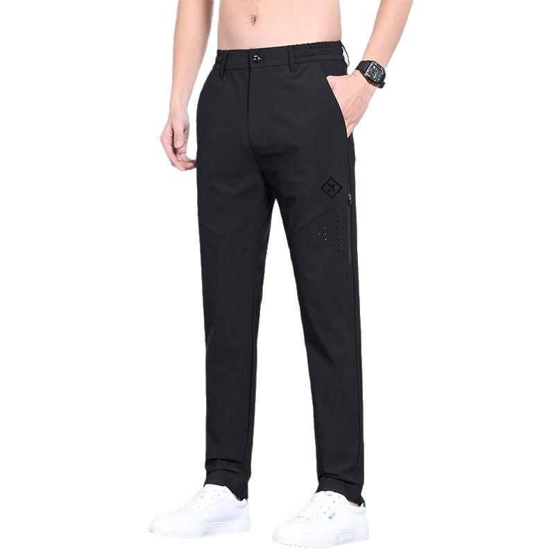 Chaolun cloth new quick-drying ice silk casual pants men's light business senior sense daily slim-fitting men's casual pants