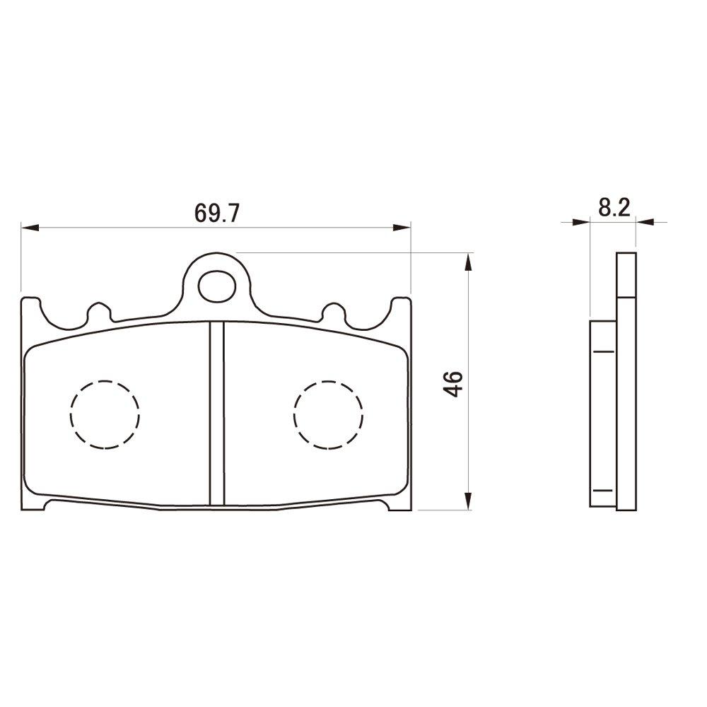 Daytona Brake Pad for Motorcycles, Hyper Sintard Pad (Sintered Metal Pad), Bandit 1250 (07-16),