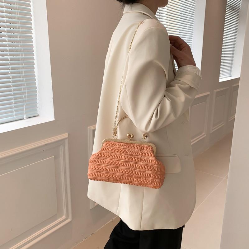 Stylish Chain Trendy Shell Bag Elegant Simple Shoulder Bag For Fall Casual Commuting
