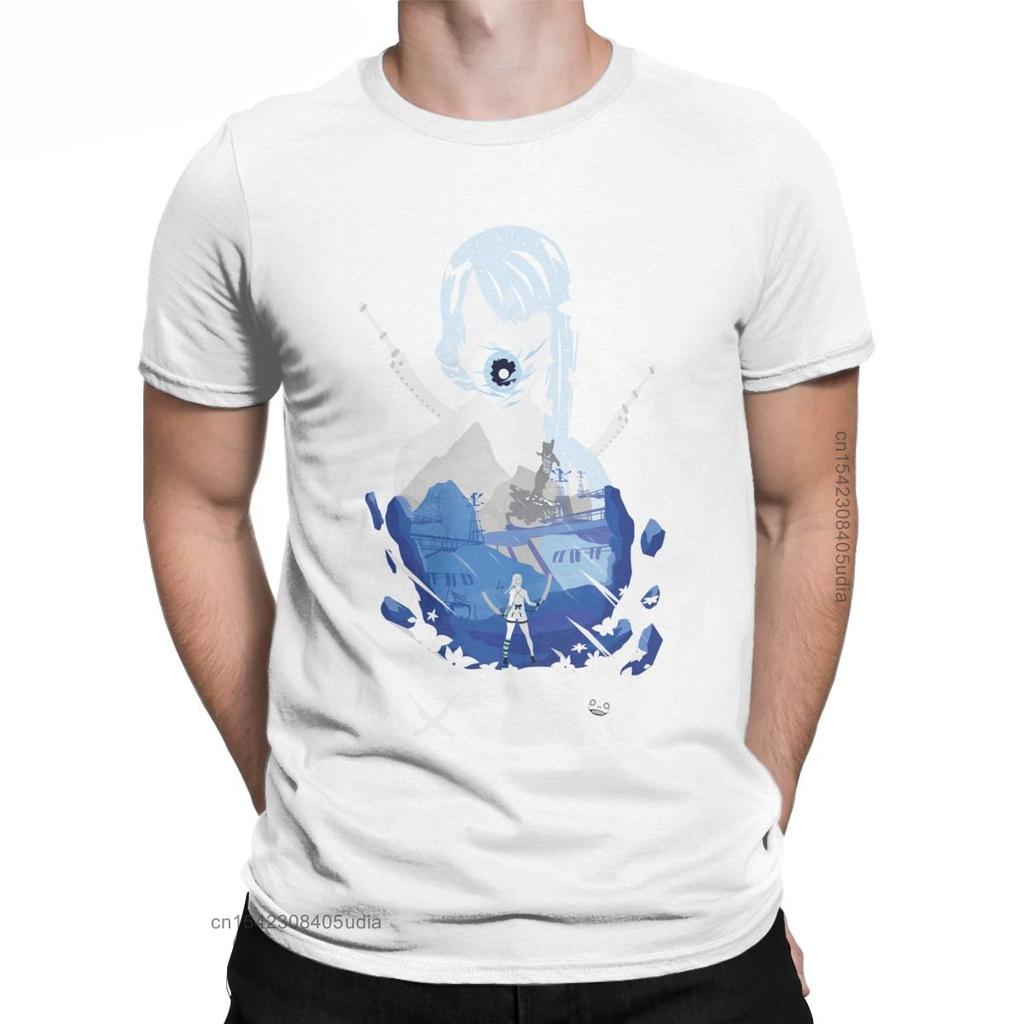 Kaine T-Shirt Men Nier Replicant Automata Game Funny Cotton Tees Vintage Oversized T Shirt Camisa Streetwear
