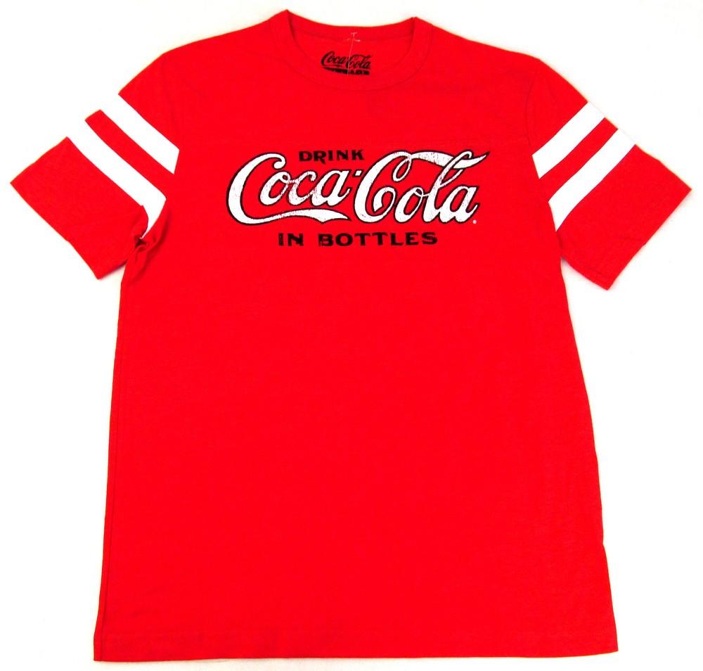 Футболка COCA-COLA Винтажная COKE Лицензированная Полосатая Футболка Взрослая SMLXL2XL Новая Унисекс Футболка XXXXL