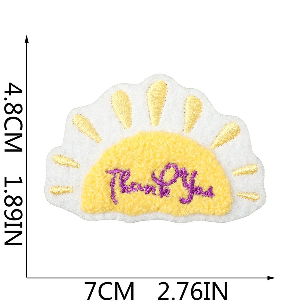 Thank You For Your Inspiration, Embroidery Cloth Sticker, Clothes Decoration, Positive Energy Towel Embroidery, Sun Pattern Patch Sticker, Ironing.