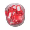 50Pcs Keyring Tags Plastic Key Fobs ID Tags with Split Keyring Paper Insert Key Tags Writing Paper Keychain Organizer