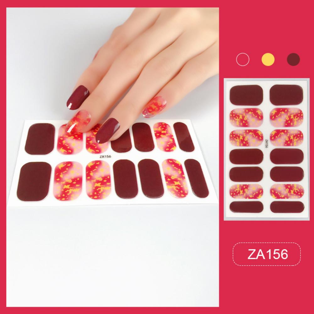 

Whitening free nail sticker full sticker waterproof nail patch advanced sense simple wind nail polish glue