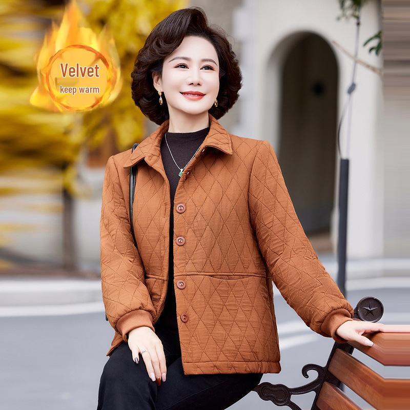 Autumn/Winter 2025: Thickened Cotton-Padded Jacket for Middle-Aged & Elderly Women