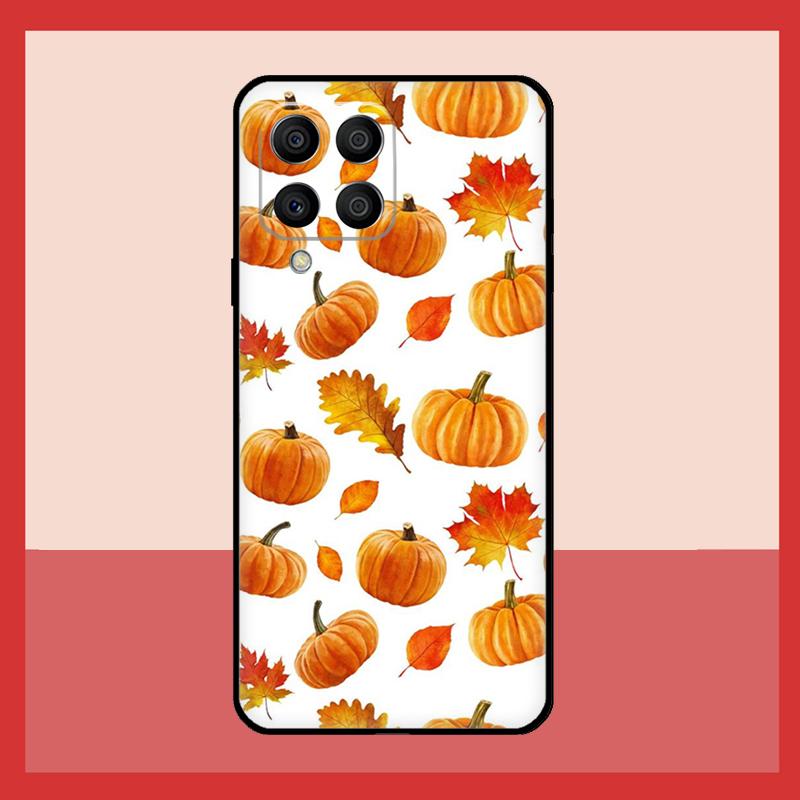 Autumn Leaves Fall Pumpkin Halloween Case For Samsung Galaxy M52 M32 M53 M16 M11 M21 M31 M35 M12 M13 M14 M15 M36 M56 M55 M34 M54