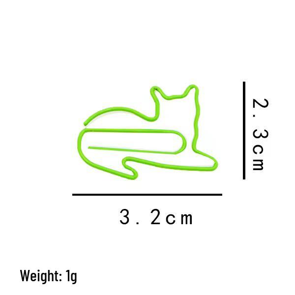 Colorful Cat Paperclip Brooch – Animal Bookmark & Office DIY Accessory