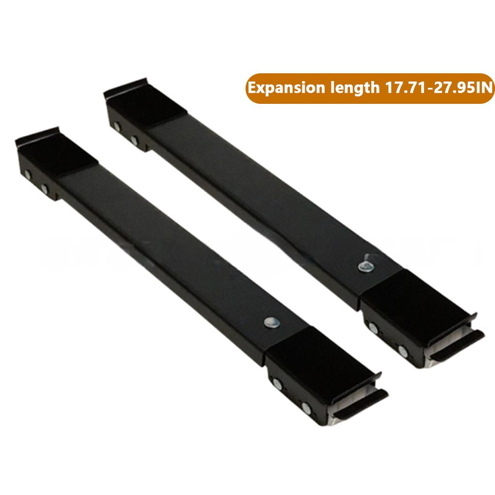 2 Pieces Washing Machine Refrigerator Mobile Roller Base Stainless Steel Holder Bracket for Home Bathroom Kitchen Bedroom