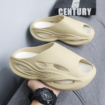 Fashion Summer Men's Fashionable Sports Slippers with Thick Sole, Anti Slip, Anti Odor, Wear-resistant Soft Sole, Men's One-piece Mop