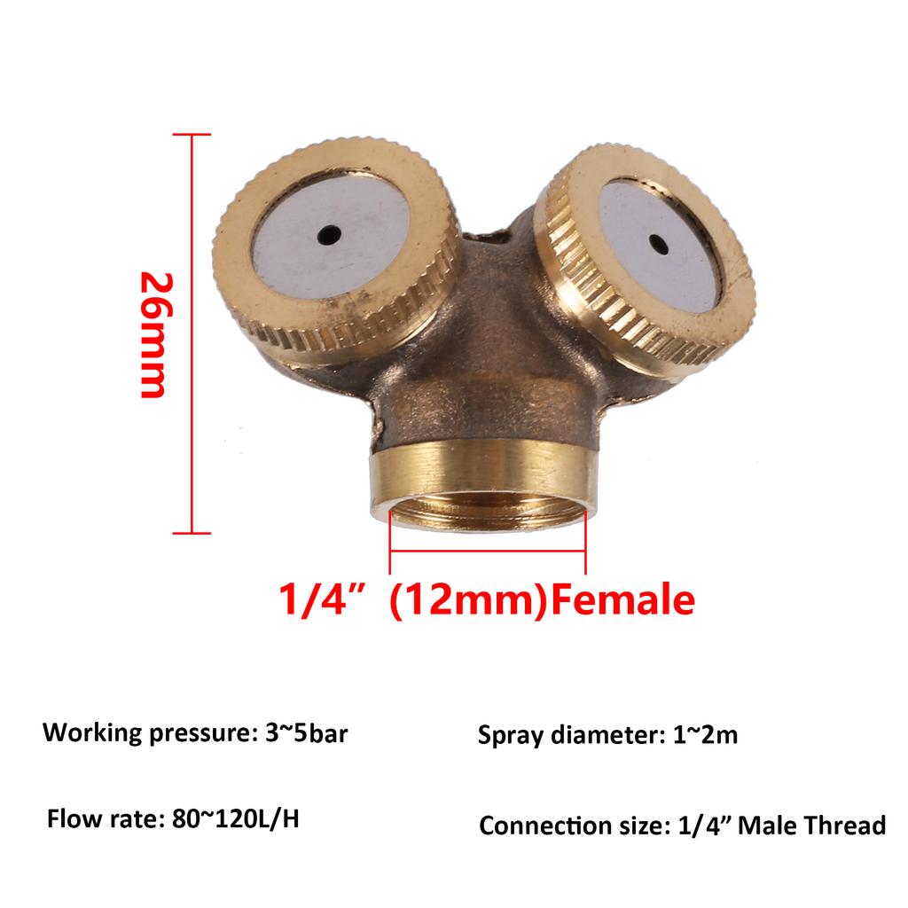 Brass Atomizing Sprayer 1/2/3/4 Nozzle Head Garden Lawn Watering Pesticide Spray Sprinkler Cooling System Agriculture Irrigation