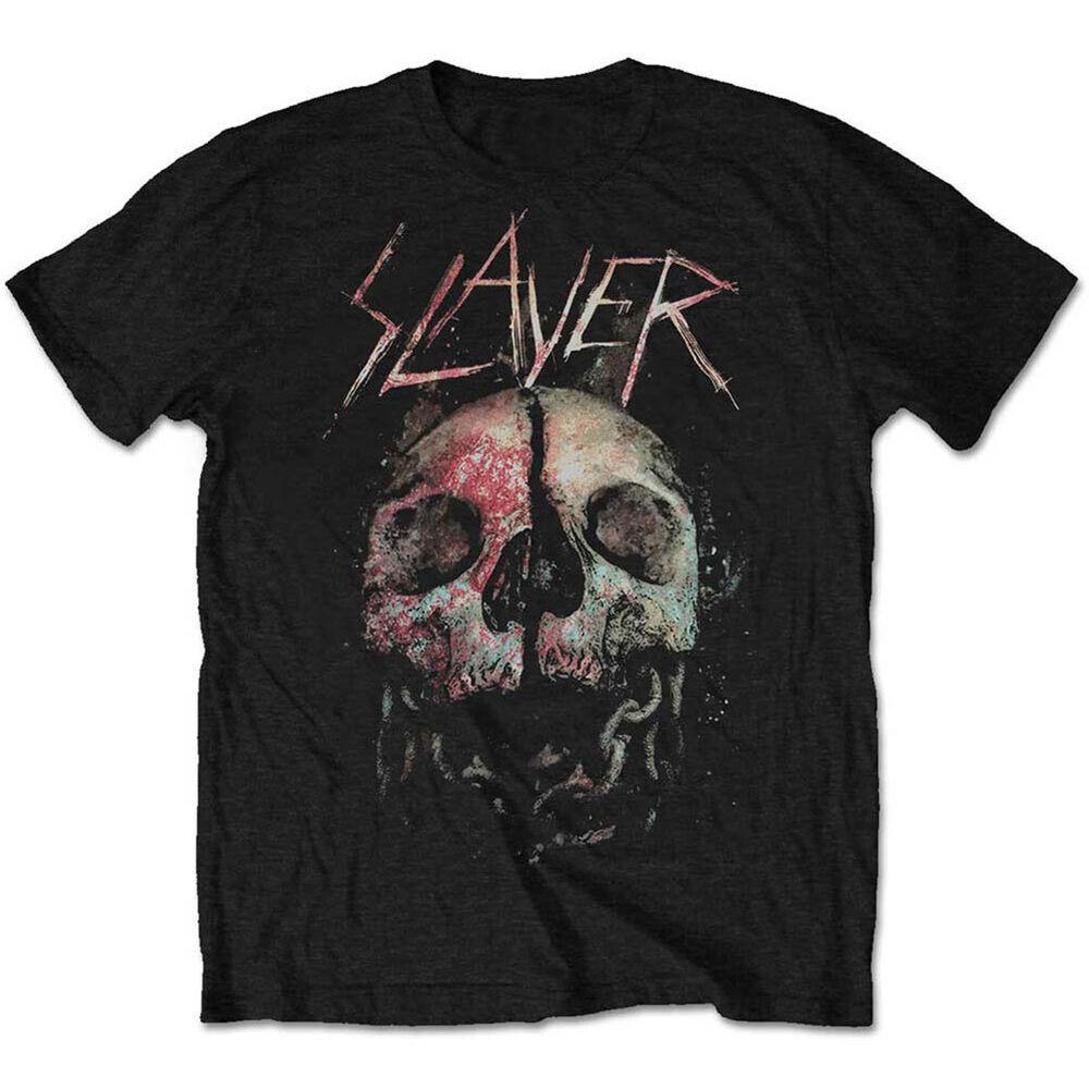 

Черная футболка унисекс приталенного кроя Slayer Cleaved Skull S