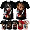 T-shirt Casual Neutra Comoda a Maniche Corte, Nuova per l'Estate, Stampata 3D Personalizzata con Fantasia Stampata a Tema Cinematografico