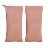 2 Pcs Sunglasses Pouch Soft Auto-Closing Stylish Case Faux Leather Anti-Scratch Lining Compact Glasses Bag Microfiber Screen Cleaning Bag