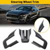 Interior Steering Wheel Cover Trim For Mustang Ford 15+ Accessories Carbon Fiber
