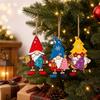 3 Pcs 2D Flat Christmas Tree Ornaments Wooden Christmas Decor Xmas Hanging Pendant  Christmas Tree