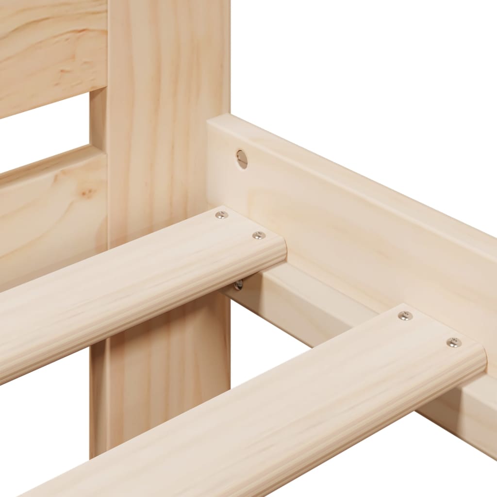 Solid Wood Bed without Mattress 200 x 200 cm Pine Wood