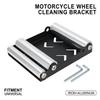Motorcycle Repair Stand Adjustable Positioning Metal Frame Slip Resistant Base Quick Assembly Space Efficient Design