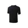 Li Ning T Shirts Unisex Black Crew Neck Moderate Straight Fit AHSU469-1