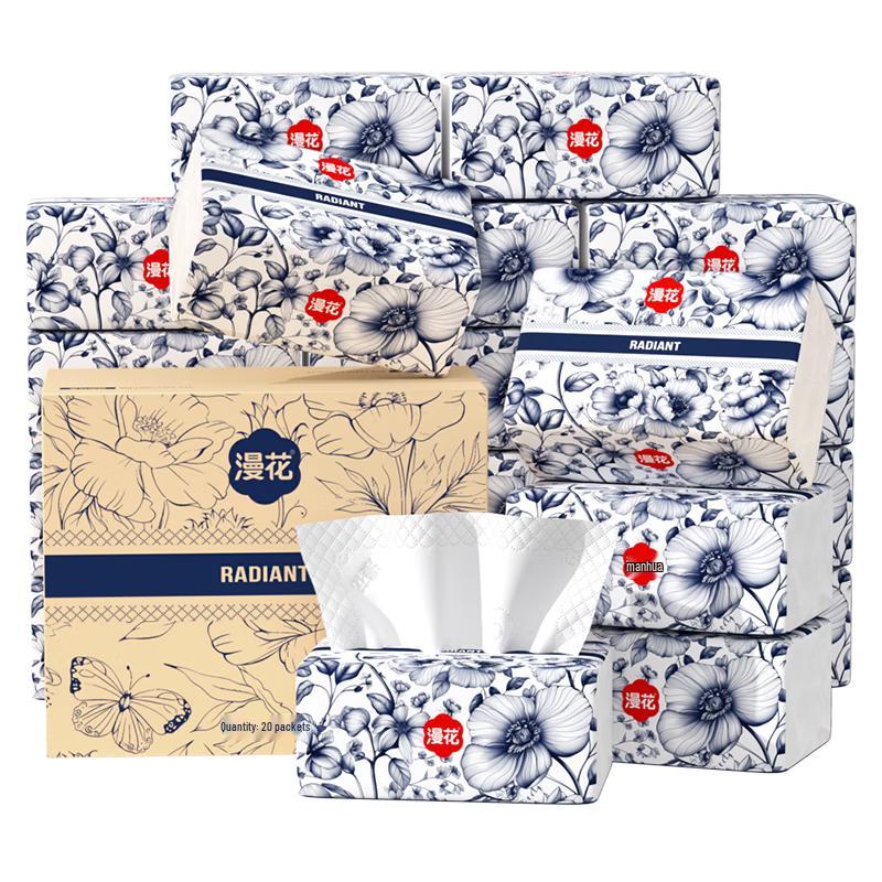 Manhua Chinese Style 5-Ply Facial Tissues