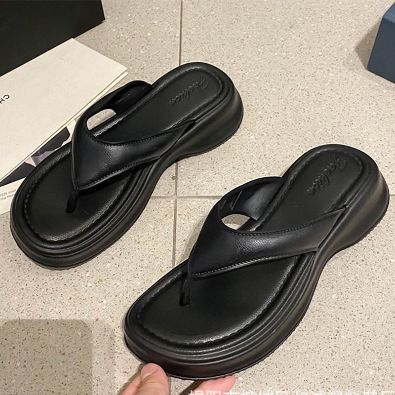 Fashion Whoholl Brand Flip Flops Women Summer Shoes Outdoor Slippers EVA Rubber Platform Beach Slides with Thick Cushion Non-slip 40-41