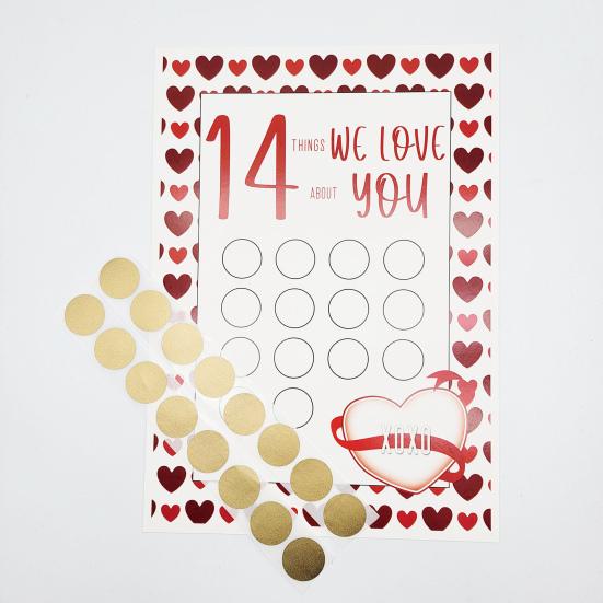 1 Set Rubbelkarten Liebe über 14 Dinge, die ich Dir zum Valentinstag Rubbelkarte Romantisch