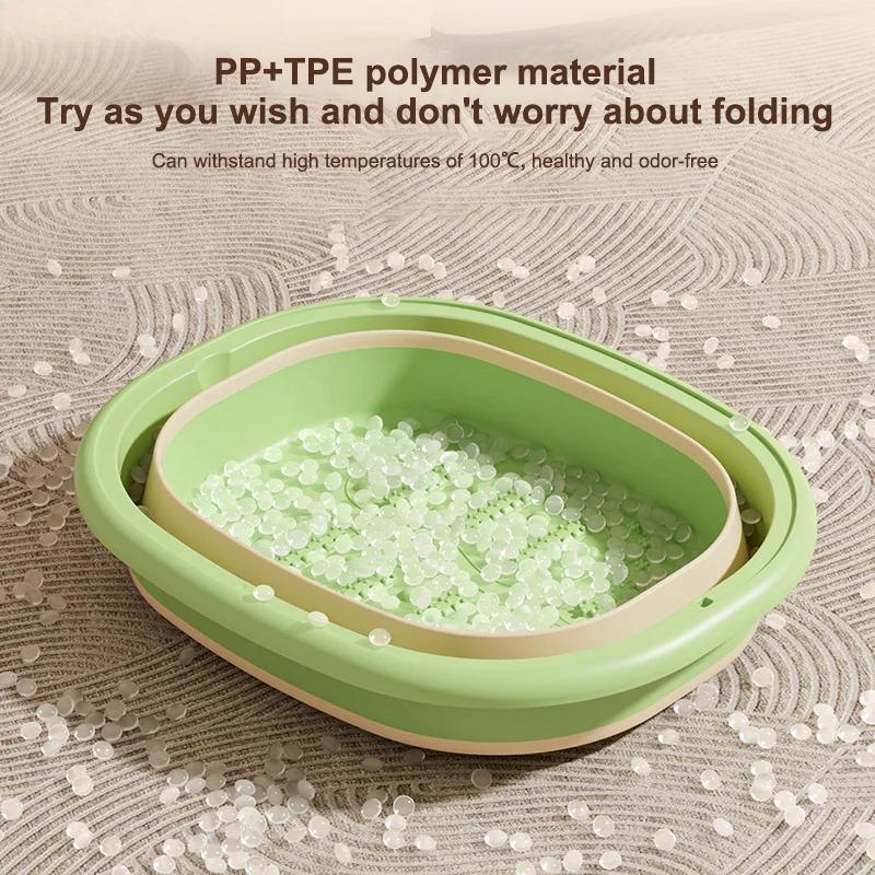 1 stk Sammenleggbar Hjem Fotbøtte Massasje Fotvask Fritid Helse Bøtte Fotbadbasseng Bærbar Fotbløtingskar Fotbadekar