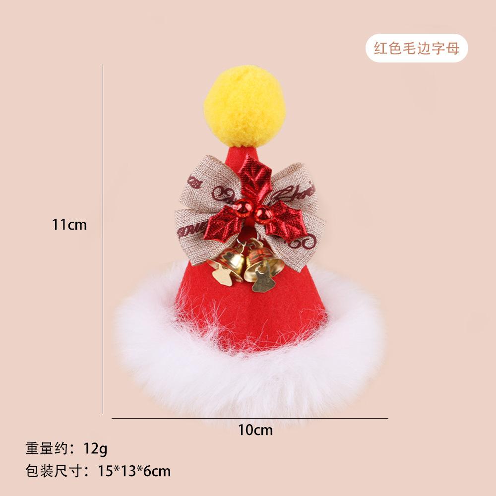 Pet Christmas Cute Small Hat Adjustable Cat Christmas Party Decoration Hat Pet Hat