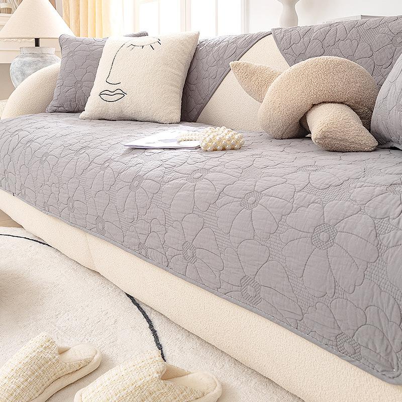 Modern Simple Washed Cotton Sofa Cushion Four Seasons Universal Non-Slip Sofa Cover Modern Cushion Towel Cotton Thickened