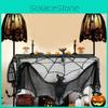Elegant Black Lace Spider Web Bat Scarf Cover For Halloween Fireplace Decor