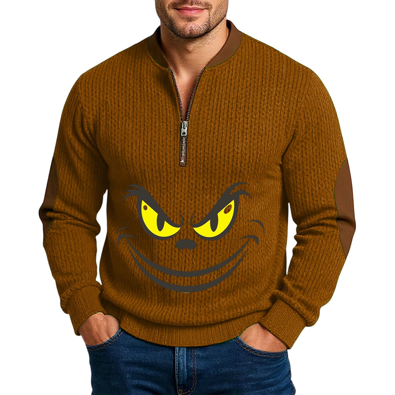 Men S Outdoor Zipper Long Sleeved Sportswear Casual Sweatshirt XXL