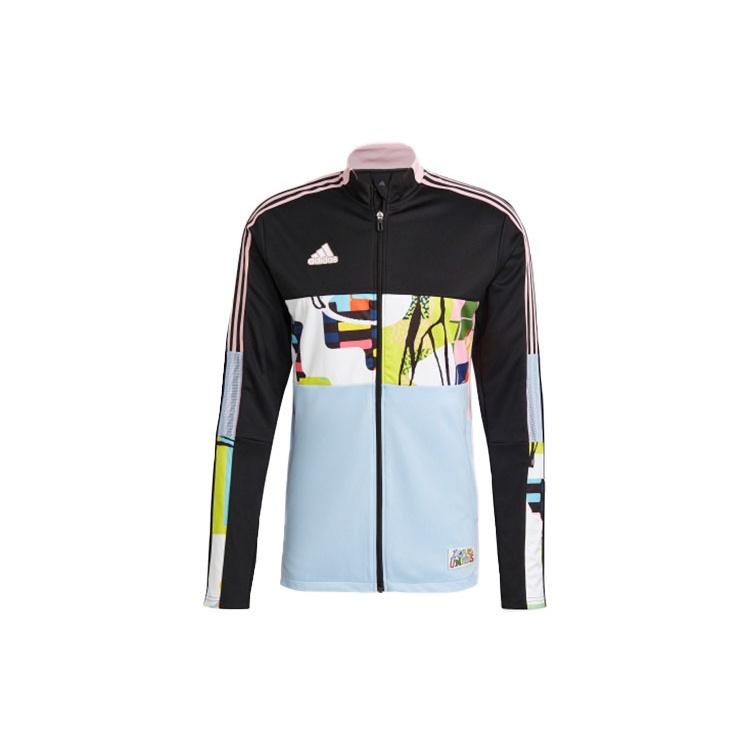 adidas Colorblock Soccer/Football Sports Jacket Black Men s H50879 M