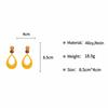 1 Pair Vintage Style Dangle Earrings Dangle Type Lightweight Water Droplet Earrings Yellow Color Geometric Earrings
