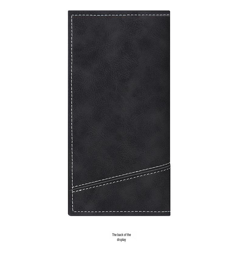 Vintage Ultra-Thin Men's Long Wallet: Multi-Card Slot with Zipper, Soft Leather Clutch Bag