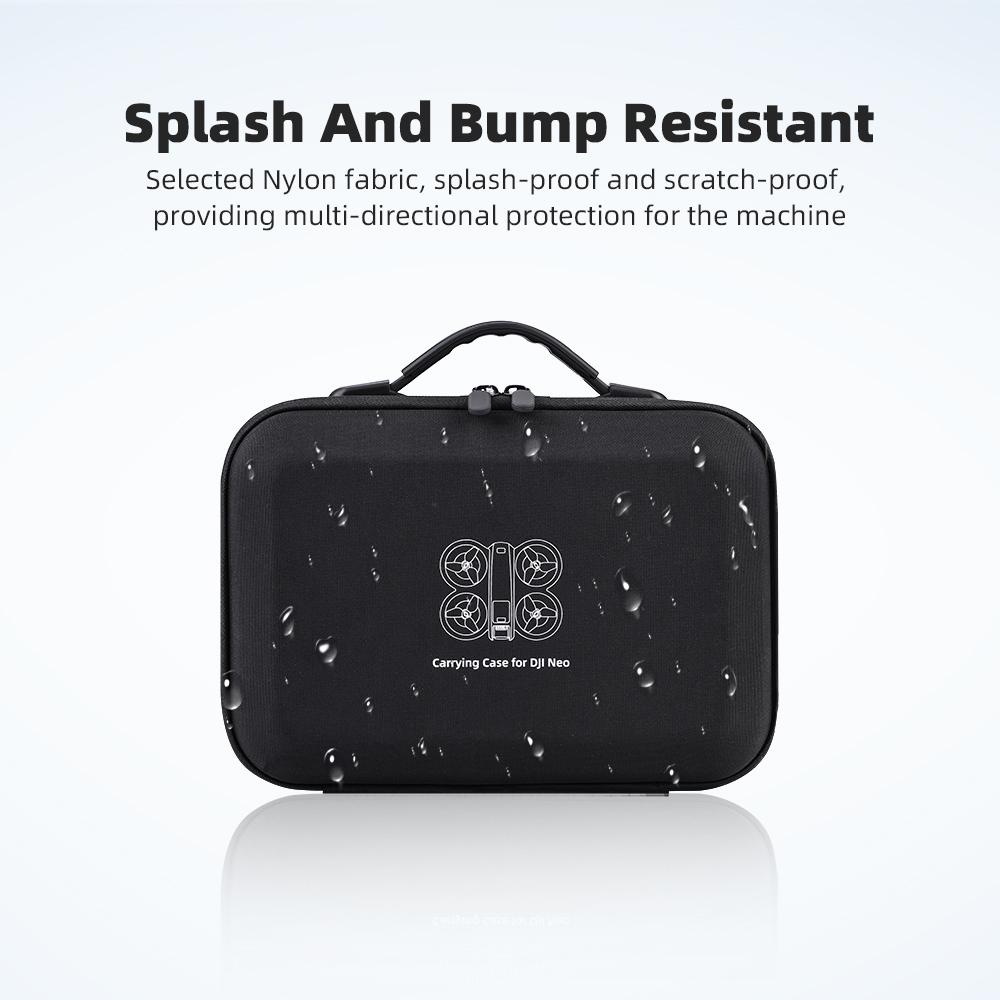 BRDRC For DJI Neo Drone Carrying Case PU Leather Compact Storage Bag with Should Strap
