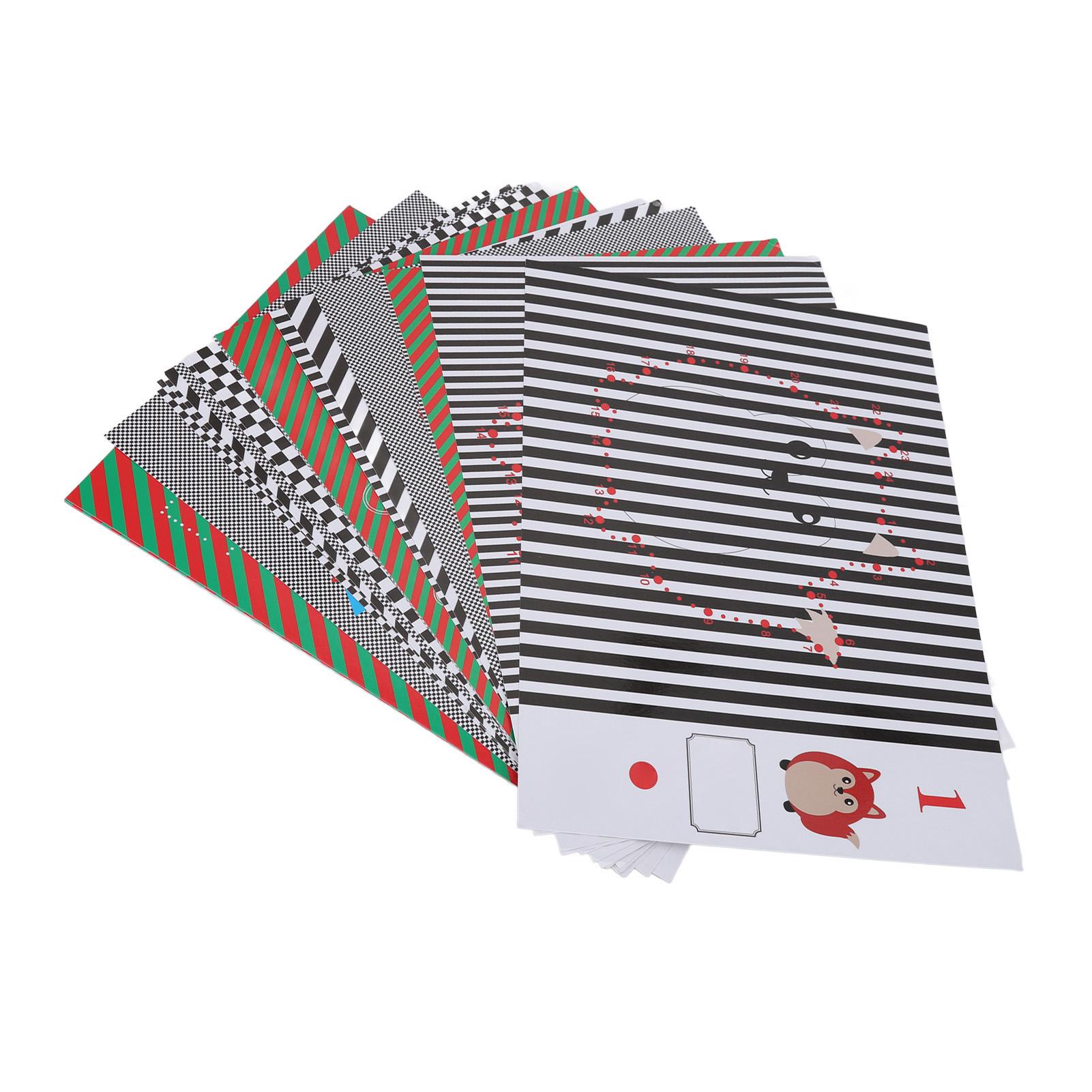 

20pcs Vision Training Chart Corrected Vision Amblyopia Raster Tracing Book for Kids Children