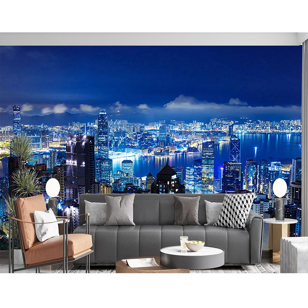

3d Wall Mural Modern City Night Views Wallpapers For Bedroom Living Room Sofa Backdrop Wall Paper 200 cm(W) x 140 cm(H)