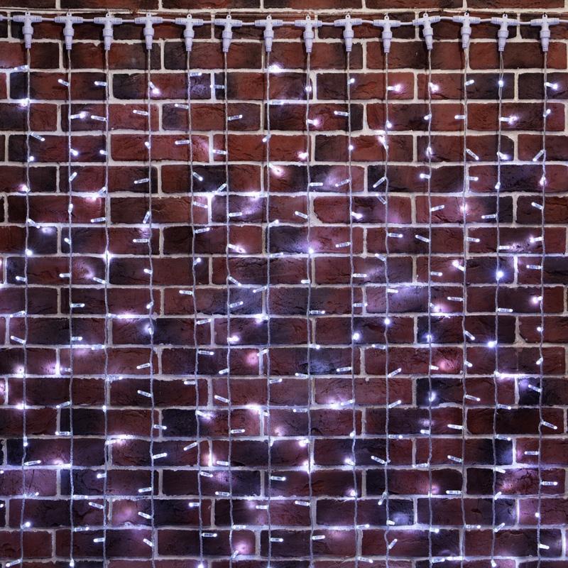 

Garland Led Neon-night Rain 2x9m Constant Glow Transparent Wire 230 V White Diodes