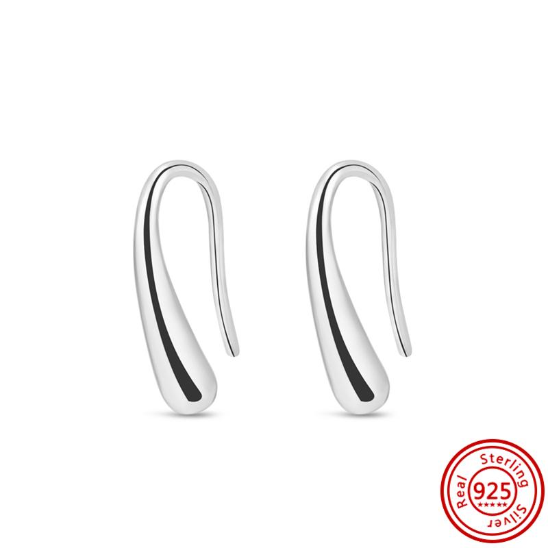 Orecchini a cerchio a cuore in argento sterling 925 100% scintillante lussuoso semplice moda momento perla donna gioielleria raffinata regalo per festival