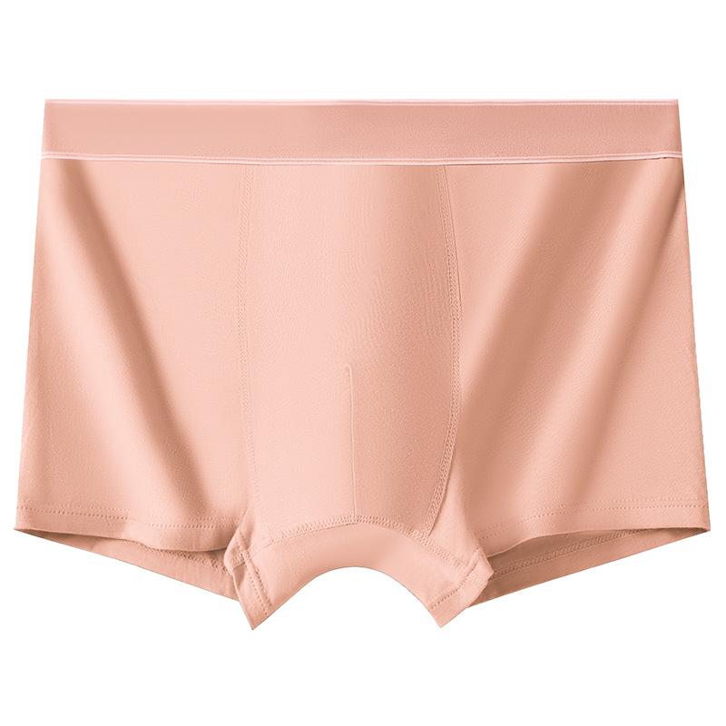 Men's Spring and Summer Simple Pure Color Cotton Breathable Antibacterial Crotch Underwear