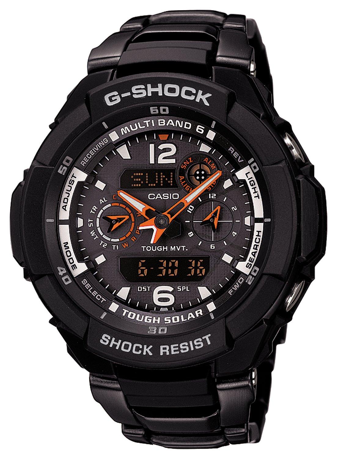 

Casio Gravitymaster Watch with 6 World Time Black G-Shock GW-3500BD-1AJF Solar-Powered Radio-Controlled Stations,
