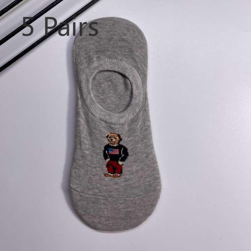 

5 пар нескользящих не спадающих с пятки мужских и женских симпатичных летних тонких дышащих резиновых носков из хлопка с рисунком лягушки 5 pairs серый