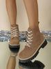 2026 Women's Autumn/Winter Lace-Up Suede Martin Boots - Thick-Soled, Chunky Heel, Comfortable & Versatile Short Boots.