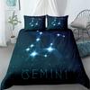 3pcs Aquarius Sign Zodiac Bedding Set King Queen Double Full Twin Single Size Duvet Cover Pillow Case Bed Linen Set